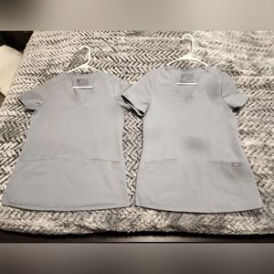 FIGS DUSTY BLUE CASMA TOPS